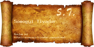 Somogyi Tivadar névjegykártya